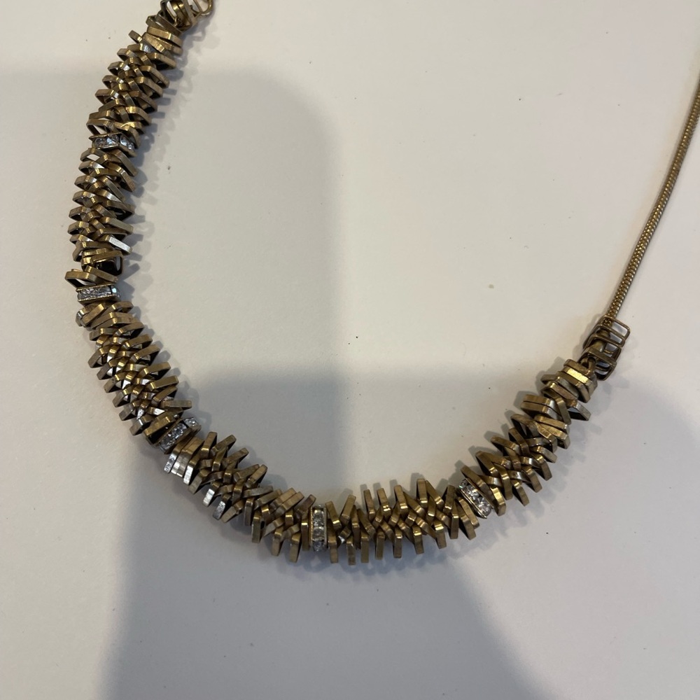Vintage J Crew Gold Tone Chunky Necklace Women’s Jewelry Fashion Stylish - Picture 9 of 9